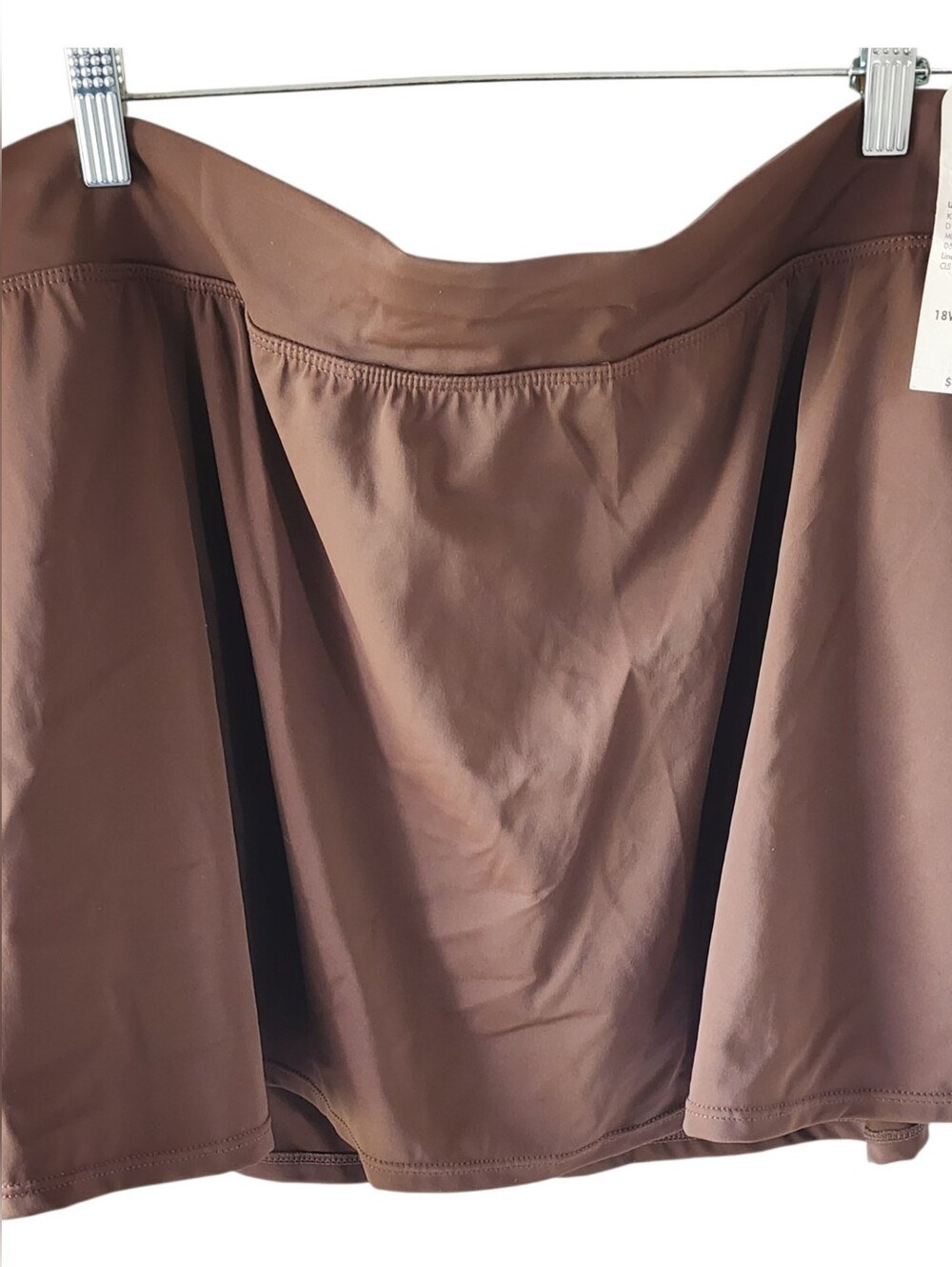 Tropical Escape Solid Brown Swimsuit Bottom Skirt NWT 18W